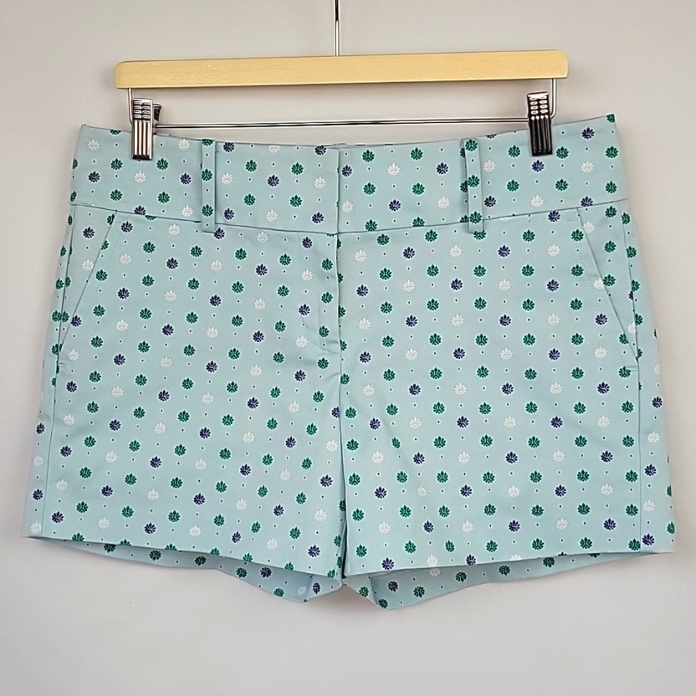 Ann Taylor Paris Dot City Shorts Light Blue Size 8 NEW Without Tags!